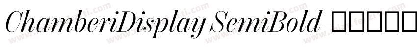 ChamberiDisplay SemiBold字体转换
